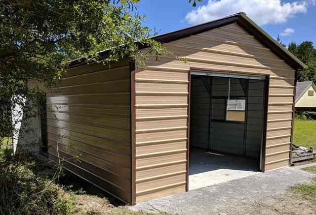 20x25 Vertical Roof Metal Garage