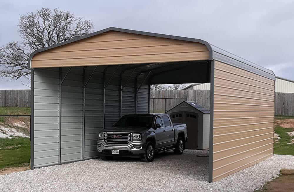 20x30 Regular Roof Carport - Alan's Factory Outlet