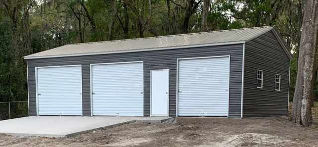 20x40 Vertical Roof Metal Garage