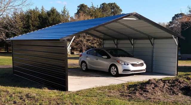 22x20 boxed eave metal carport