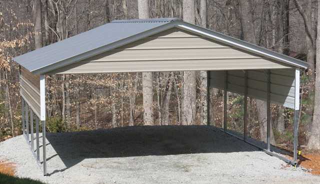 22x20 Vertical Roof Carport - Image 3