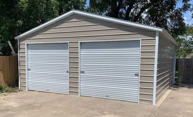 22x35 Vertical Roof Metal Garage - Image 2