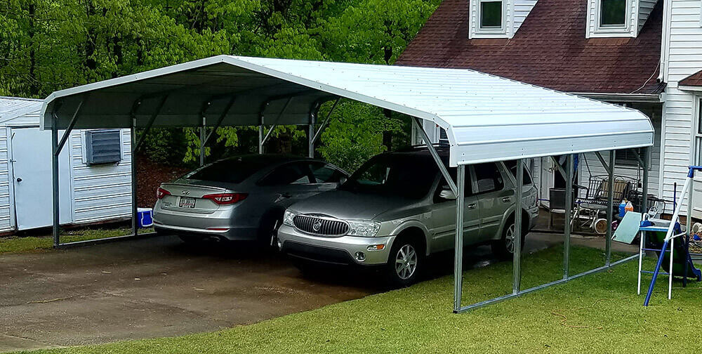 24x20 Regular Roof Carport - Alan's Factory Outlet