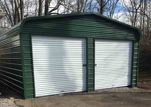 24x20 Regular Roof Metal Garage