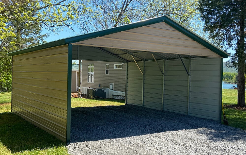 24x20 Vertical Roof Carport Alan's Factory Outlet