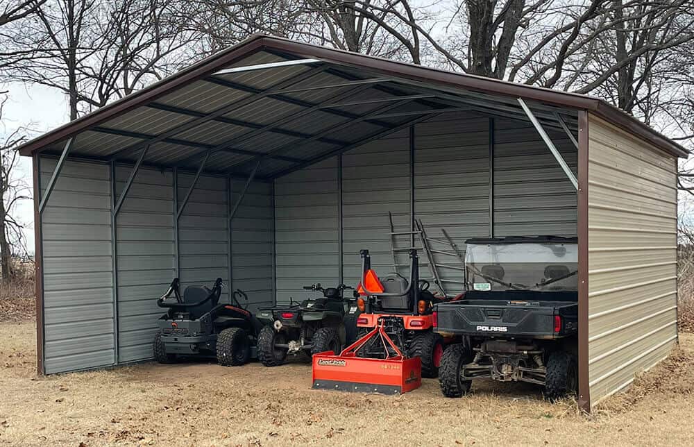 24x20 Vertical Roof Carport - Alan's Factory Outlet