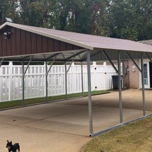 24x25 Boxed Eave Roof Carport - Alan's Factory Outlet