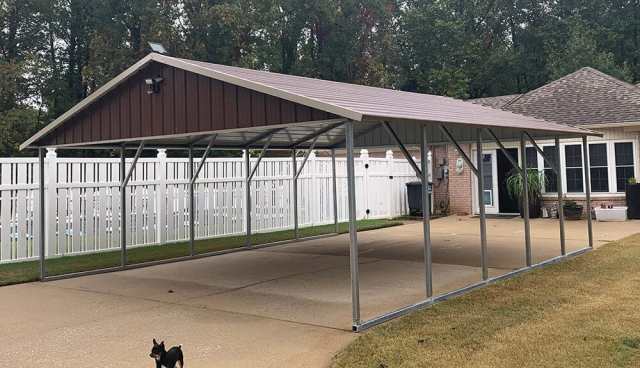 24x25 boxed eave metal carports