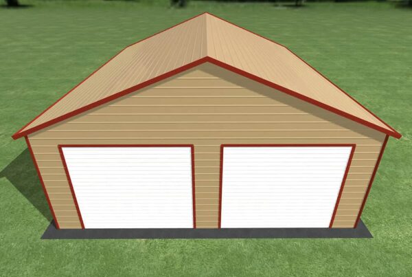 20x25 Vertical Roof Metal Garage - Alan's Factory Outlet