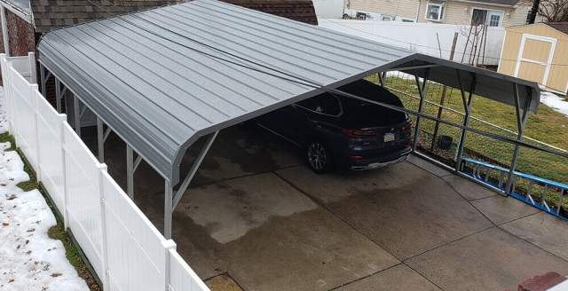 24x25 regular metal carport