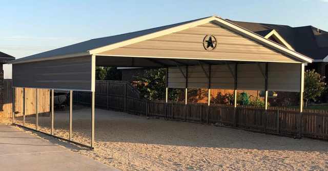 24x25 Vertical Roof Carport