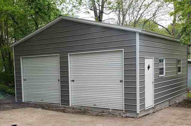 24x25 Vertical Roof Metal Garage