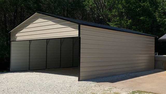 24x30 boxed eave metal carport