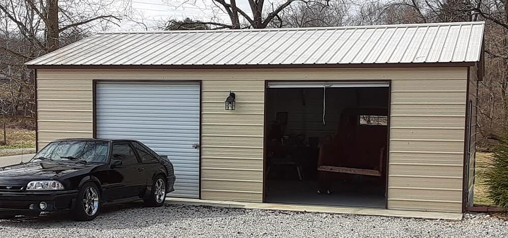 24x30 Vertical Roof Metal Garage - Alan's Factory Outlet