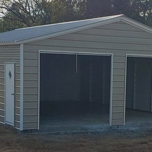 24x35 Vertical Roof Metal Garage - Alan's Factory Outlet