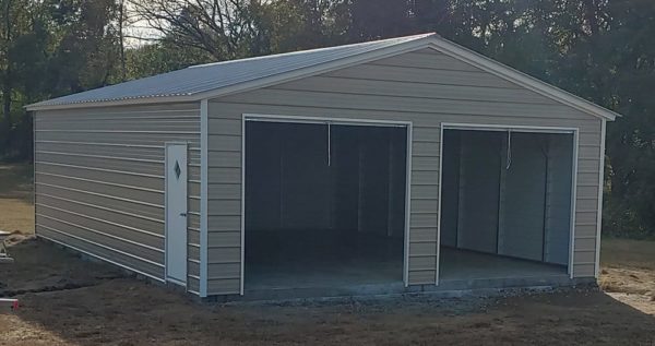 24x35 Vertical Roof Metal Garage - Alan's Factory Outlet