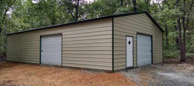 24x50 Vertical Roof Metal Garage