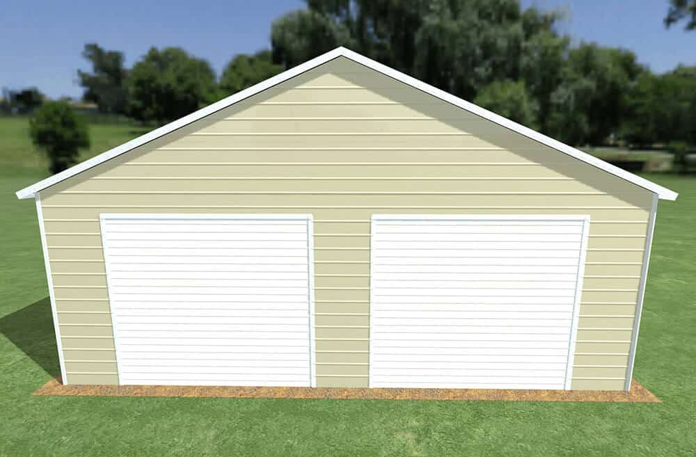 26x25 Boxed Eave Roof Metal Garage Alan's Factory Outlet