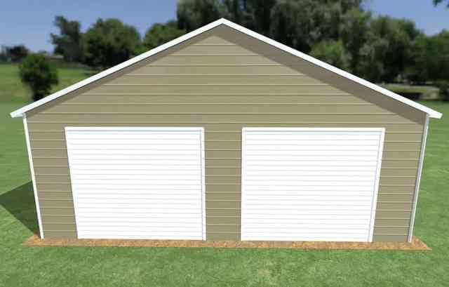 26x30 Vertical Roof Metal Garage