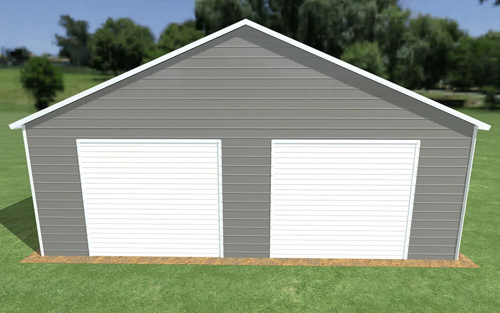 28x20 Vertical Roof Metal Garage - Alan's Factory Outlet