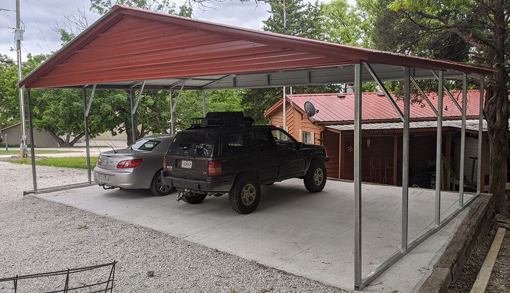 30x20 Vertical Roof Triple Wide Carport Alan's Factory Outlet