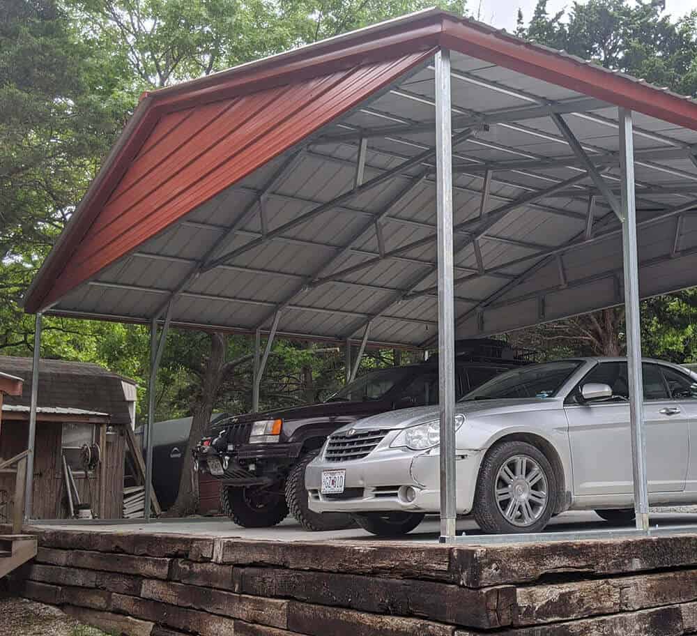 30x20 Vertical Style Triple Wide Carport Alan S Factory Outlet