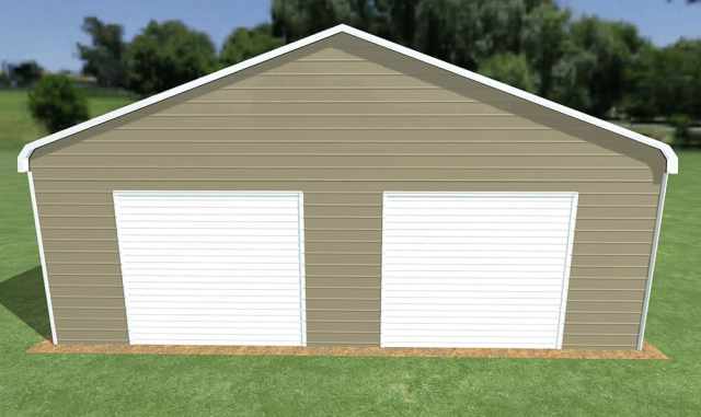 30x30 Regular Roof Metal Garage