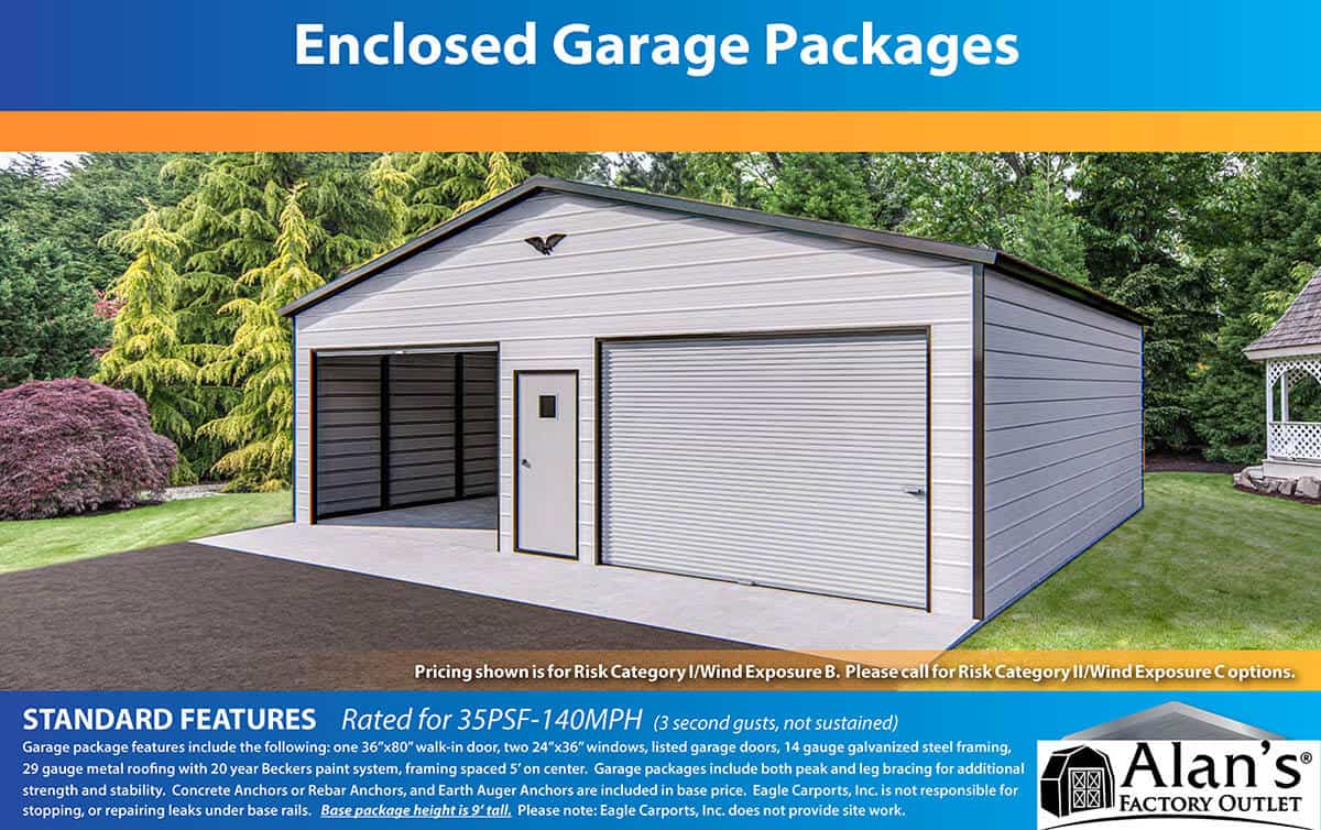 Metal Garage Buildings At Prices You Ll Love Save With Our Affordable Metal Garage Prices Steel Garage Kits With Free Deliveryry