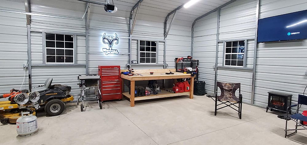 metal garage interior