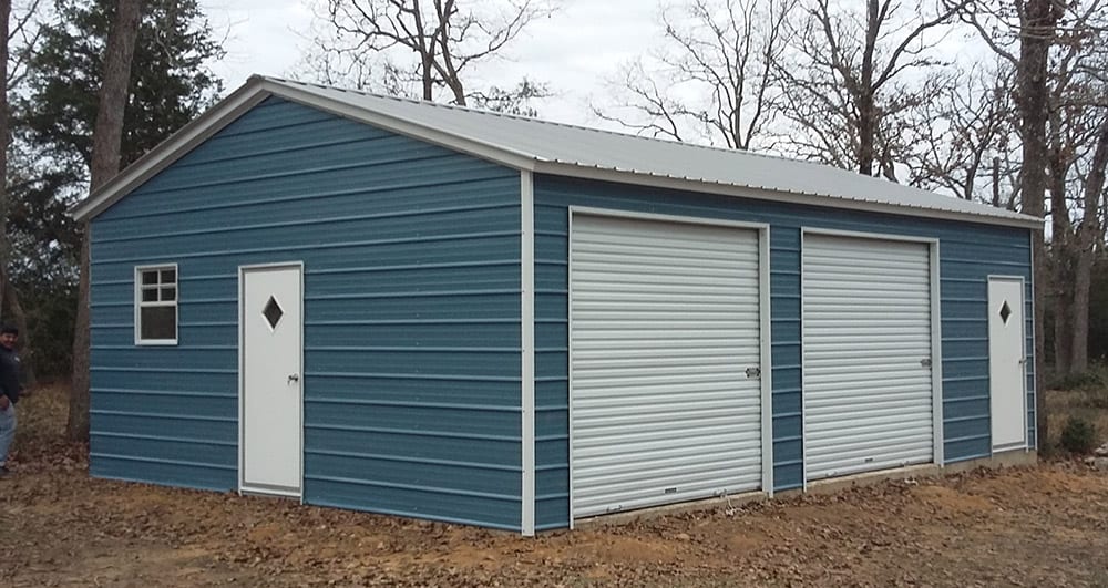 detached metal garage to store paint