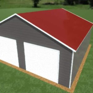 ☆American Garage 26x25 Vertical Roof Triple Wide Metal Garage - Alan's Factory Outlet