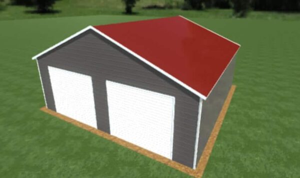 26x25 Vertical Roof Triple Wide Metal Garage - Alan's Factory Outlet