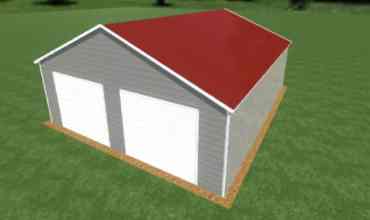 26x30 Vertical Roof Triple Wide Metal Garage