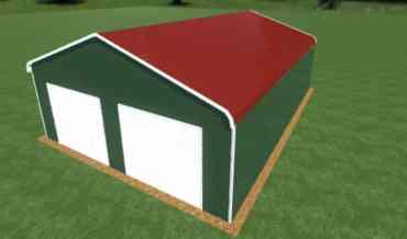 26x35 Regular Roof Triple Wide Metal Garage