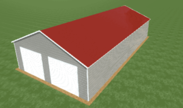 26x50 Vertical Roof Triple Wide Metal Garage