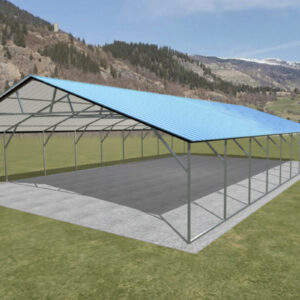 28x45 Vertical Roof Triple Wide Metal Carport - Alan's Factory Outlet