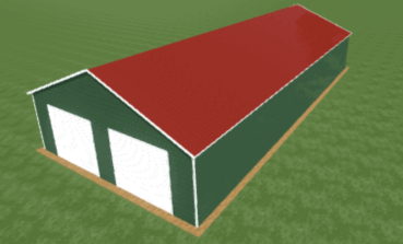 28x60 Vertical Roof Triple Wide Metal Garage