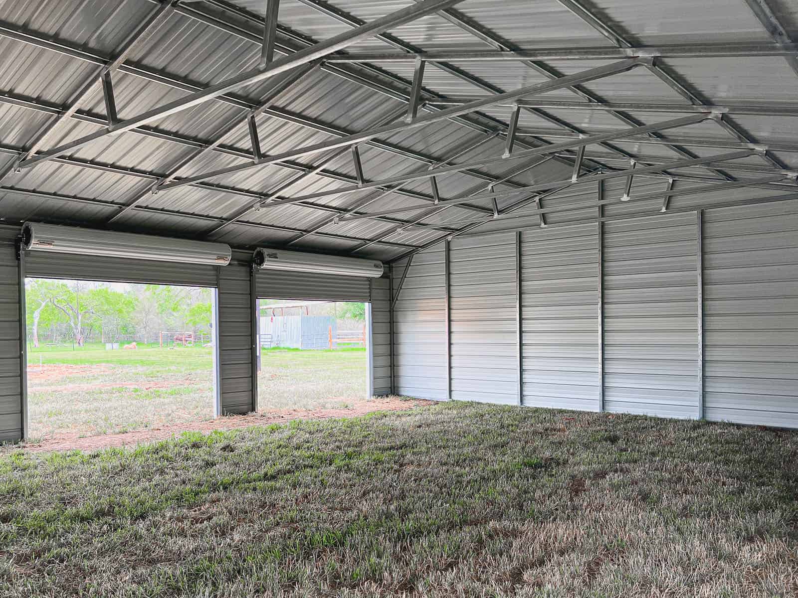 30x40 Vertical Roof Triple Wide Metal Garage - Alan's Factory Outlet
