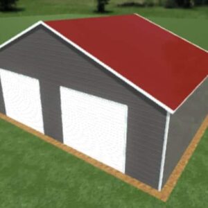 30x20 Vertical Roof Triple Wide Metal Garage - Alan's Factory Outlet