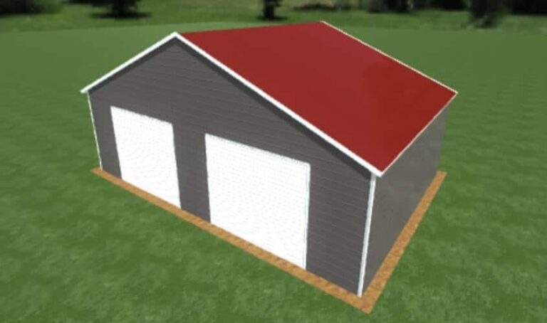 30x20 Vertical Roof Triple Wide Metal Garage - Alan's Factory Outlet