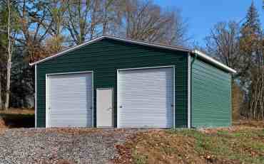 30x30 Vertical Roof Triple Wide Metal Garage