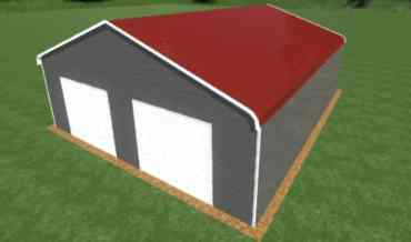 30x35 Regular Roof Triple Wide Metal Garage