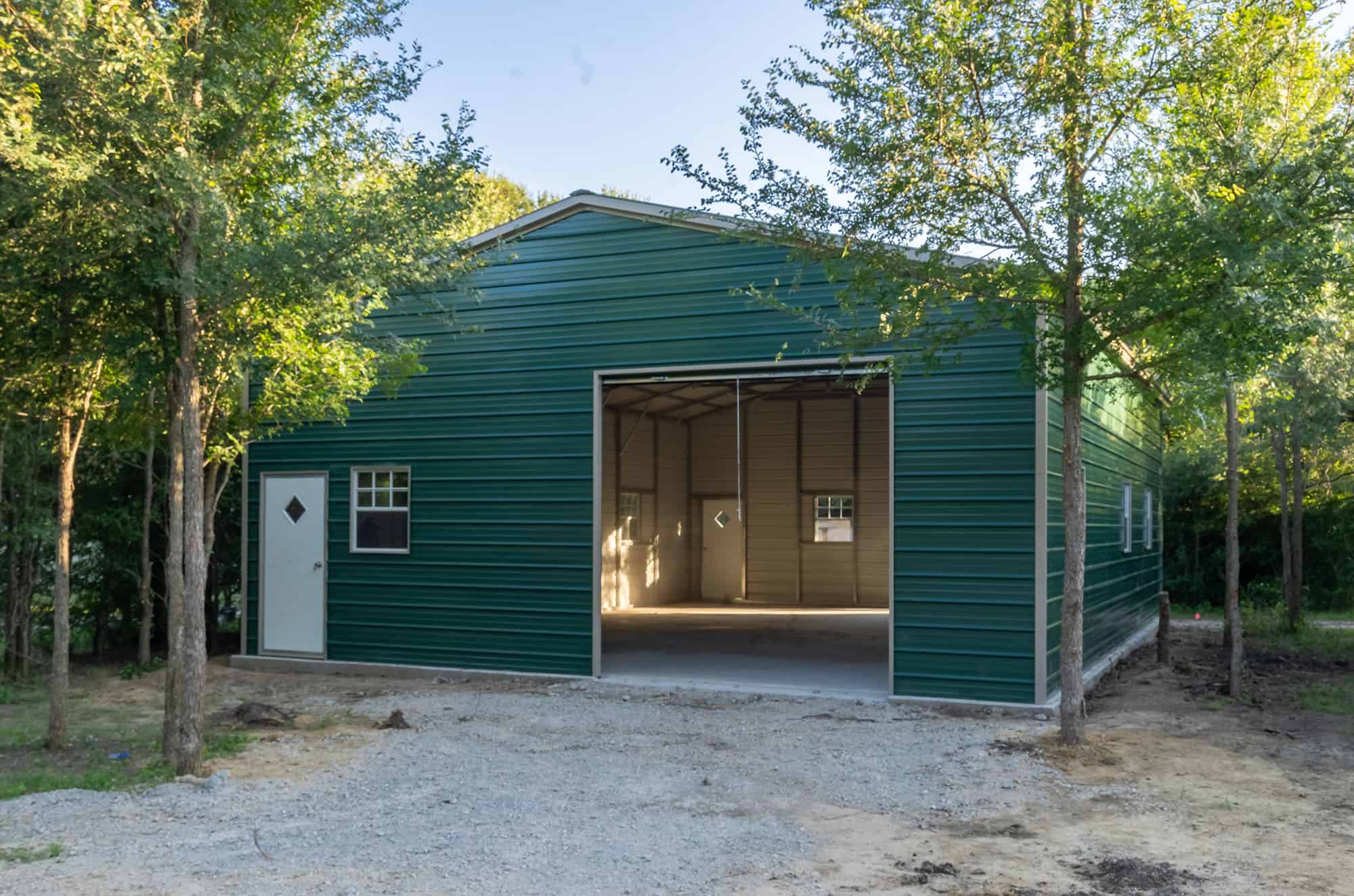 30x40 Vertical Roof Triple Wide Metal Garage - Alan's Factory Outlet