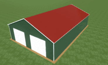 30x45 Vertical Roof Triple Wide Metal Garage