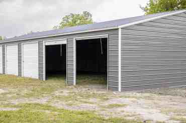 30x60 Vertical Roof Triple Wide Metal Garage