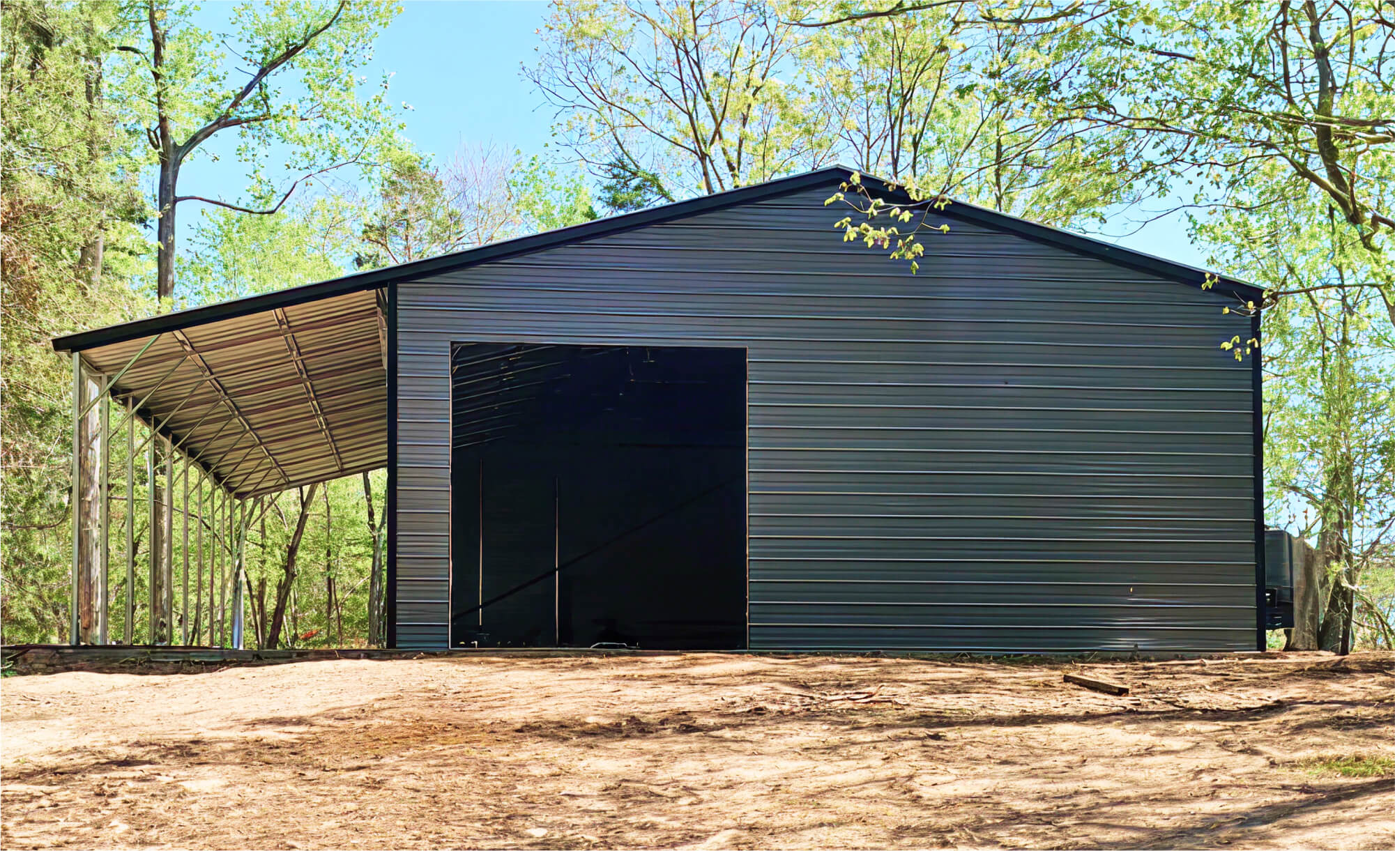 30x50 Vertical Triple Wide Metal Garage