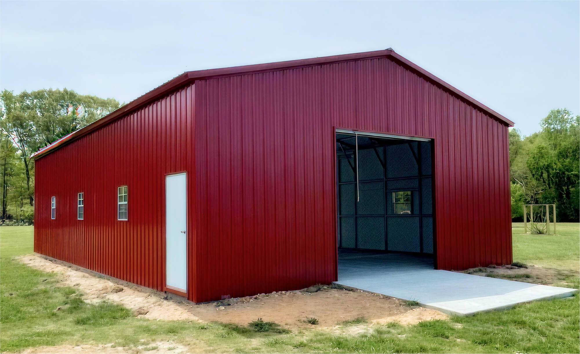 30x50 Vertical Triple Wide Metal Garage