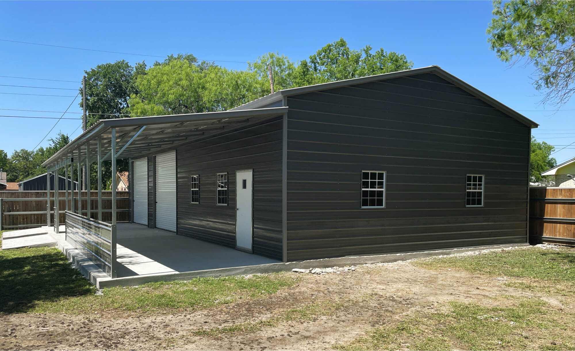 30x50 Vertical Triple Wide Metal Garage