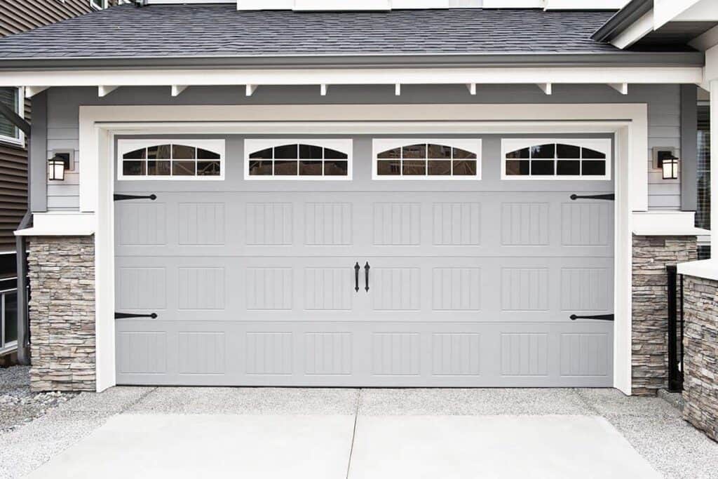 gray painted garage door 