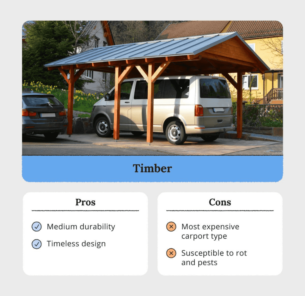 wooden carport pros and cons